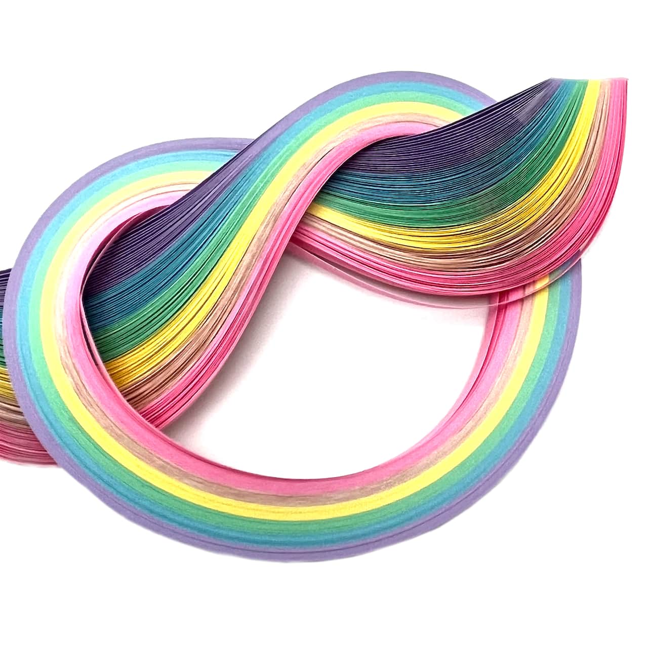 12 Packs: 100 ct. (1,200 total) Quilled Creations™ 1/8" Rainbow Mix Quilling Paper